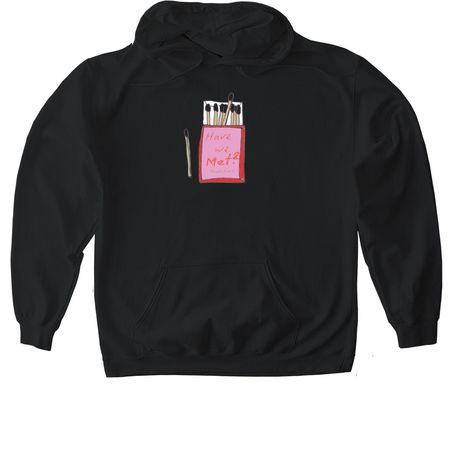 Have We Met Logo, a Black Gildan Softstyle Pullover Hoodie