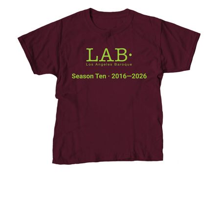 LAB Season 10 Celebratory Shirt, a Maroon Youth Unisex Tee