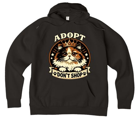 Queen Dottie, a Deep Black Allmade Organic CVC Pullover Hoodie