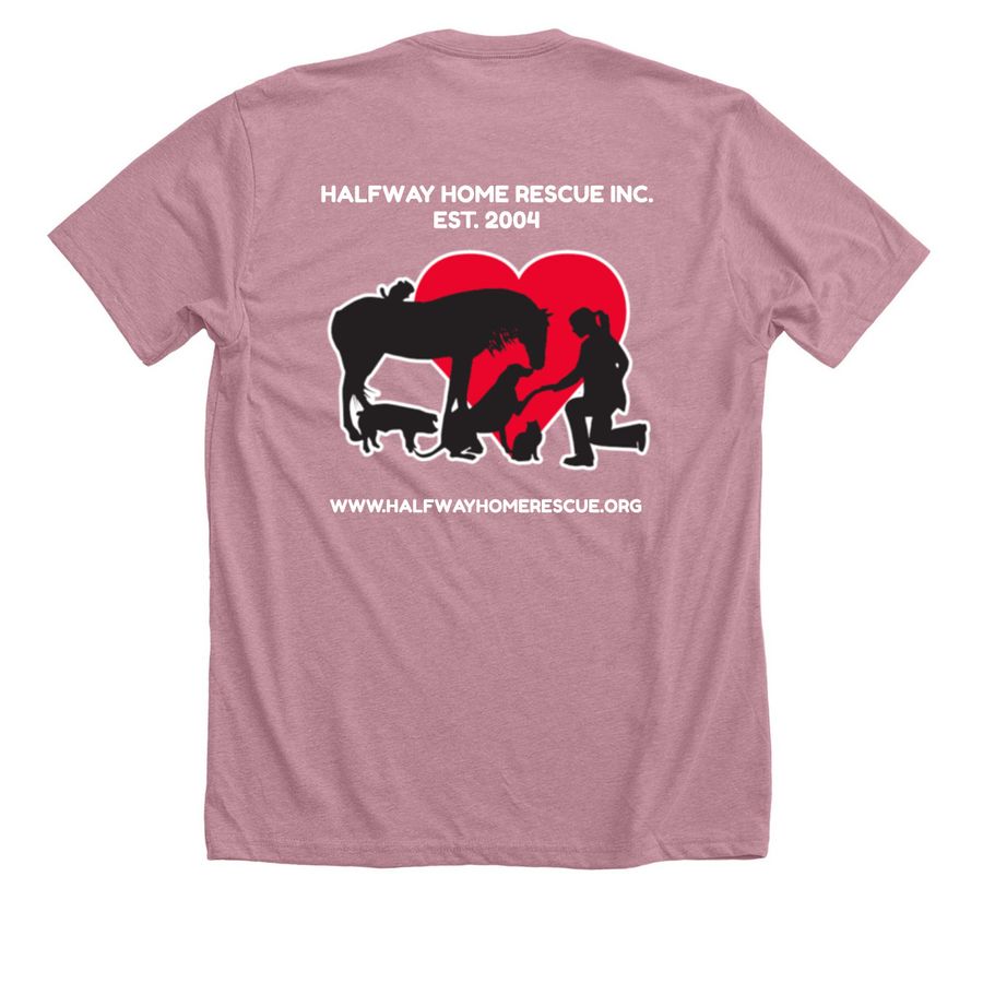Fundraiser for Apollo?s Surgery, a Heather Orchid Premium Unisex Tee (back-view)