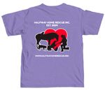Fundraiser for Apollo?s Surgery, a Violet Comfort Colors Unisex Tee (back-view)