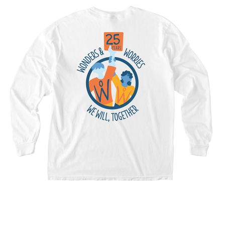 White Pocket Print Birthday Shirt, a White Comfort Colors Long Sleeve Pocket Tee (back-view)