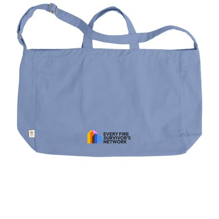 Supporter Tote Bag, a Elemental Blue Reclaimist G2G Tote Bag (back-view)