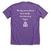 Faith, Hope, Strength, and Love, a Heather Team Purple Premium Unisex Tee (back-view)