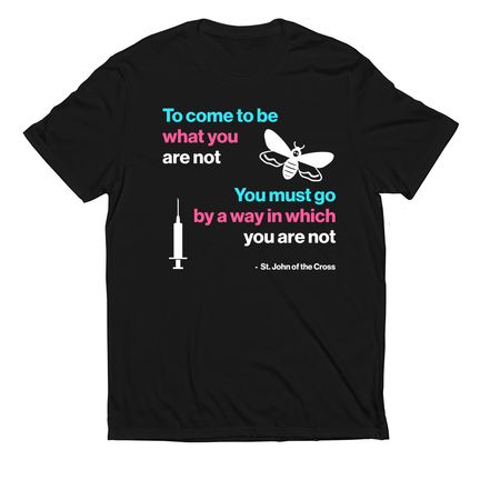 St. John of the Cross Trans Pride Tee, a Deep Black Allmade Eco Triblend Unisex Tee