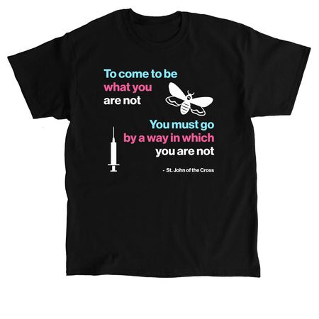 St. John of the Cross Trans Pride Tee, a Black Classic Unisex Tee
