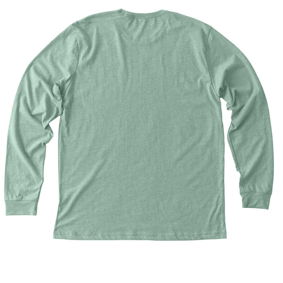 Life happens. Wags help!, a Heather Dusty Blue Premium Long Sleeve Tee (back-view)