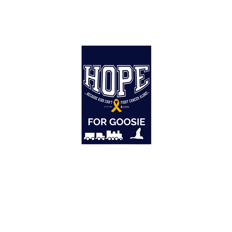 Goosie Flag, a White 12" x 18" Yard Flag