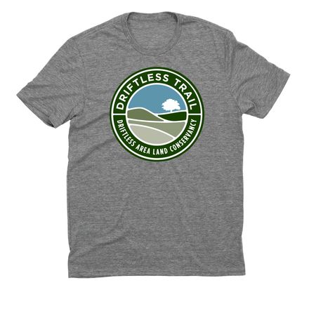 Hike Driftless, a Aluminum Grey Allmade Eco Triblend Unisex Tee