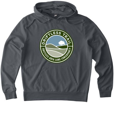 Hike Driftless, a Terrain Grey Allmade Organic French Terry Pullover Hoodie