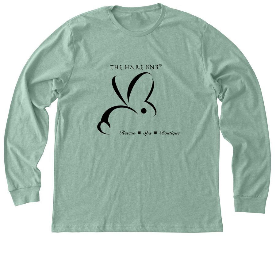 The Hare BnB- Fall 2026, a Heather Dusty Blue Premium Long Sleeve Tee