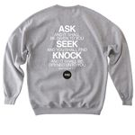 ECHO Ask Me For Prayer, a Sport Grey Softstyle Crewneck Sweatshirt (back-view)