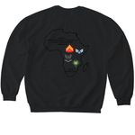 CC 2-24, a Black Softstyle Crewneck Sweatshirt (back-view)