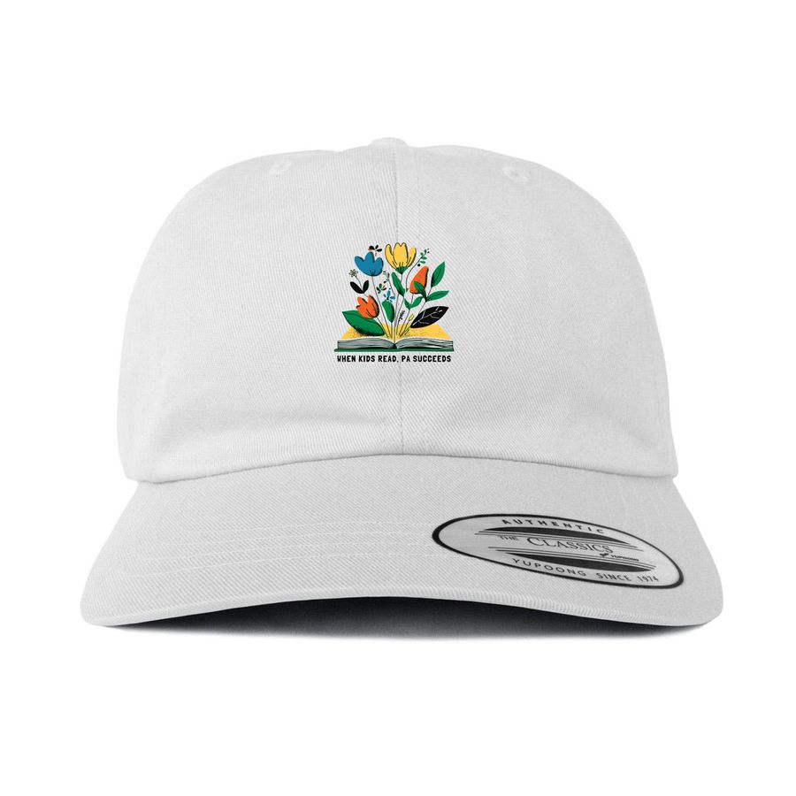 When Kids Read, PA Succeeds Hats, a White Printed Classic Baseball Cap