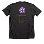 Montessori Team Tee V2, a Dark Grey Heather Premium Unisex Tee (back-view)