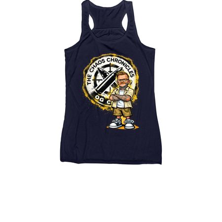 CHAOS TOON, a Navy Women's Racerback