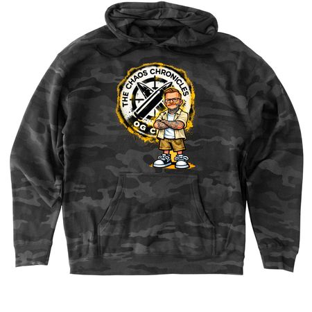 CHAOS TOON, a Black Camo Heavyweight Camo Pullover Hoodie