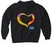 Heart Hug Hoodie, a Black Gildan Softstyle Pullover Hoodie (back-view)