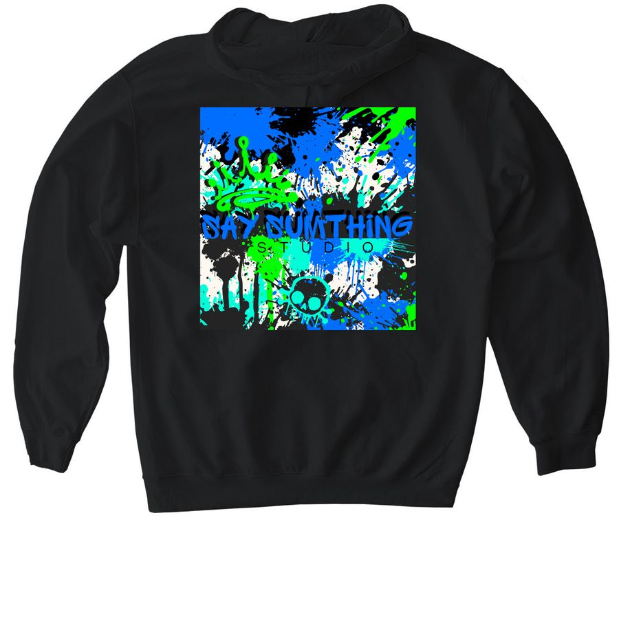 New design ?&nbsp;, a Black Gildan Softstyle Pullover Hoodie (back-view)