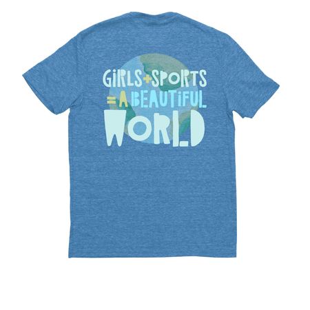 Beautiful World&nbsp;, a Azure Blue Allmade Eco Triblend Unisex Tee