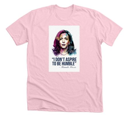 Kamala (white shirt), a Heather Pink Premium Unisex Tee