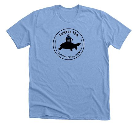 Turtle Tea Podcast, a Heather Carolina Blue Premium Unisex Tee
