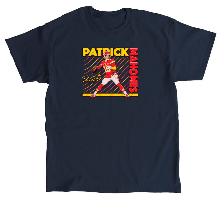 Patrick Mahomes Neon Nights T Shirt, a Navy Classic Unisex Tee