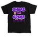 Share Your Spare - Unisex T-Shirts, a Black Classic Unisex Tee