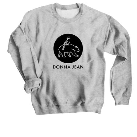 Donna Jean Logo Tee, a Sport Grey Crewneck Sweatshirt