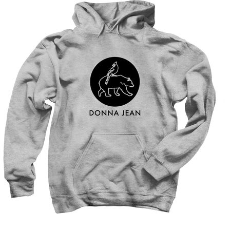Donna Jean Logo Tee, a Sport Grey Pullover Hoodie