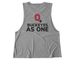 Pelotonia Team Buckeye, a Aluminum Grey Allmade Eco Triblend Women?s Muscle Tank (back-view)