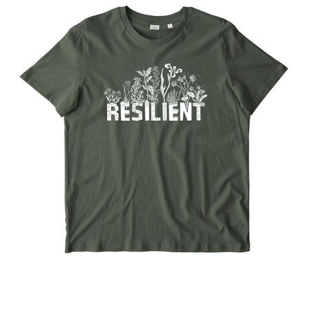 "Resilient" Shirts Group 2, a Khaki Green Stanley/Stella Unisex Crafter Tee