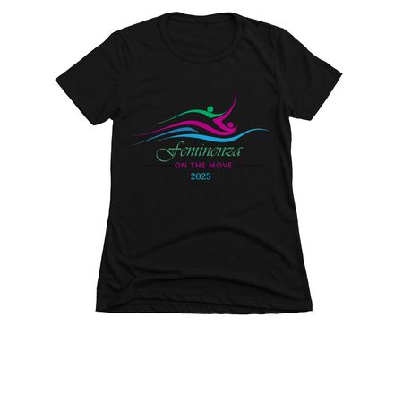 Feminenza on the Move: May 2025, a Black Women's Slim Fit Tee