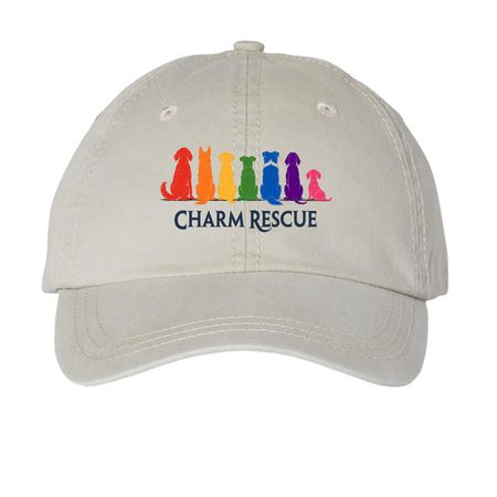 Caps for a Cause: Rescuing with Pride, a Stone Printed Pigment Dye Baseball Cap