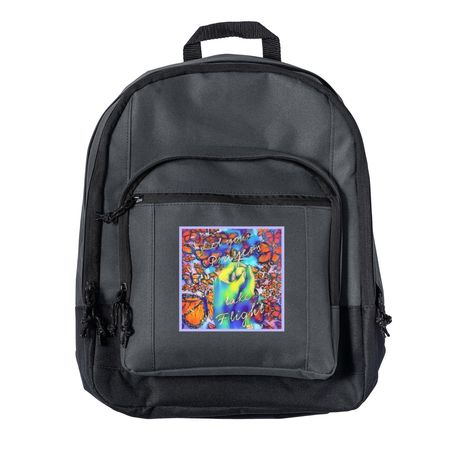 Butterflies & Prayers Backpack, a Dark Charcoal Everyday Backpack