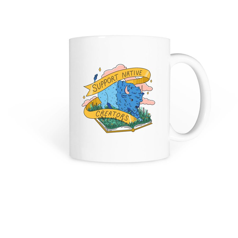 Support Native Creators Mug, a White Coffee Mug