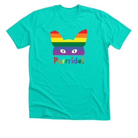 Purrride!, a Heather Sea Green Premium Unisex Tee