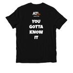 Trivia: You Gotta Know It, a Deep Black Allmade Organic Cotton Unisex Tee (back-view)