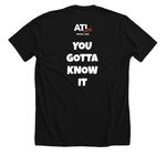 Trivia: You Gotta Know It, a Solid Black Blend Premium Unisex Tee (back-view)