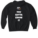 Trivia: You Gotta Know It, a Black Gildan Softstyle Pullover Hoodie (back-view)