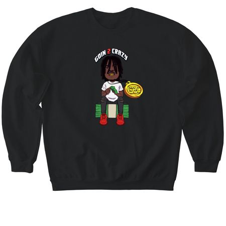 Goin2Crazy, a Black Softstyle Crewneck Sweatshirt