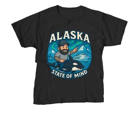 Ride the Orca!&nbsp;, a Black Youth Unisex Tee