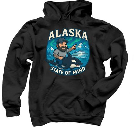 Ride the Orca!&nbsp;, a Black Pullover Hoodie