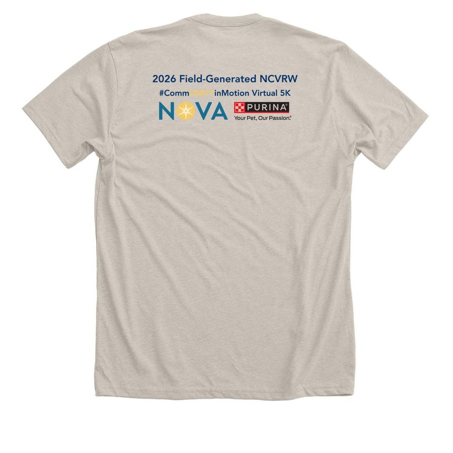 2026 NCVRW: CommUNITY in Motion T-Shirt, a Heather Dust Premium Unisex Tee (back-view)