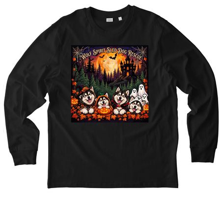 Halloween design, a Black Stanley/Stella Unisex Creator 2.0 Long Sleeve Tee