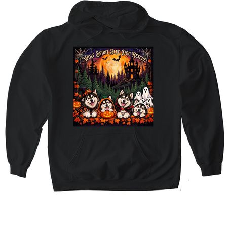 Halloween design, a Black Gildan Softstyle Pullover Hoodie