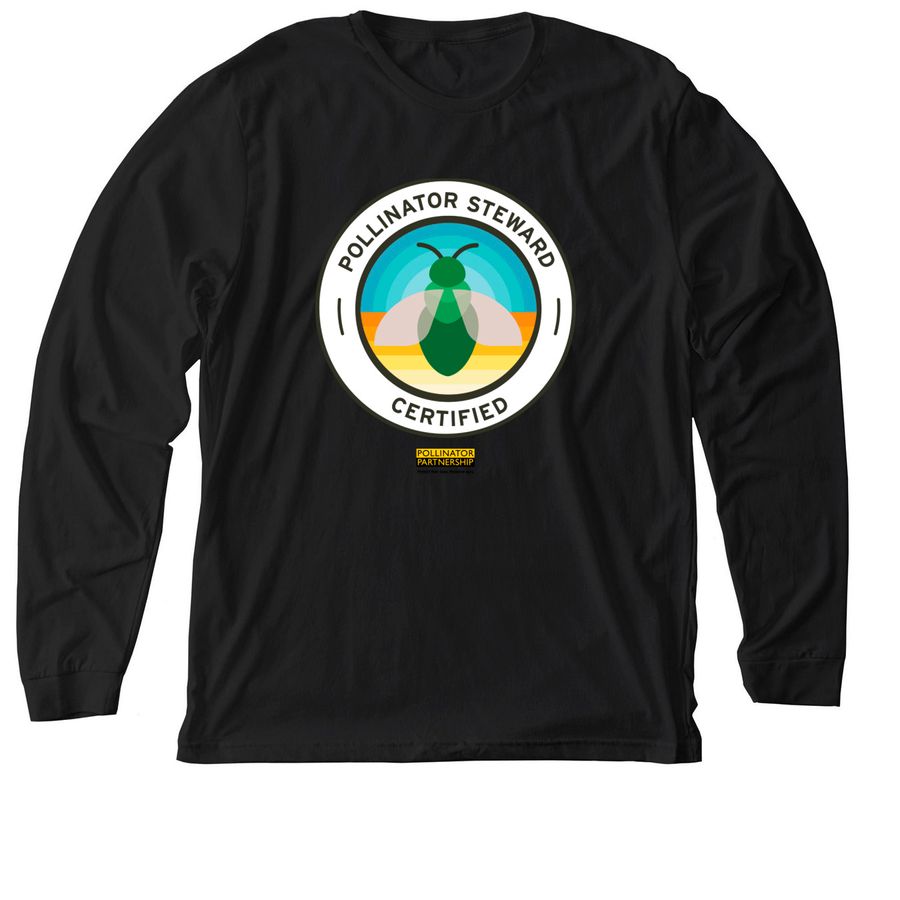 Pollinator Steward Certified!, a Solid Black Blend Premium Long Sleeve Tee