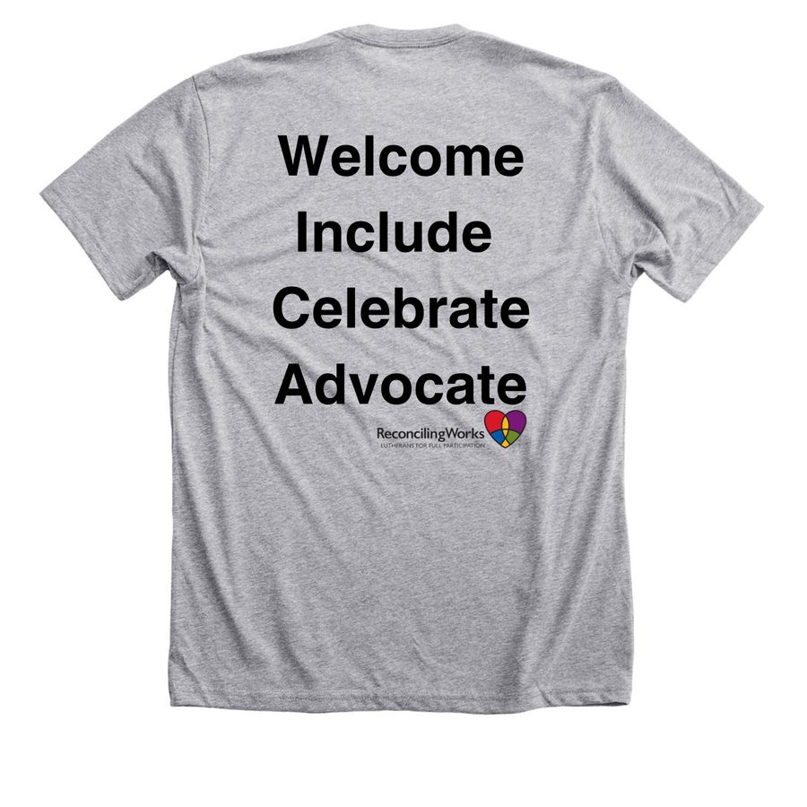 50th Anniversary&nbsp;, a Athletic Heather Premium Unisex Tee (back-view)