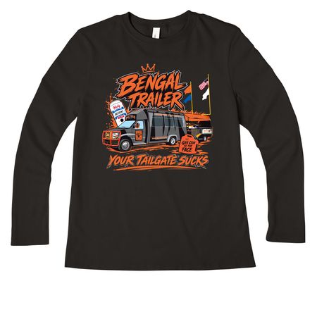 Women's Bengal Trailer T's and More, a Black Women?s Premium Long Sleeve Tee
