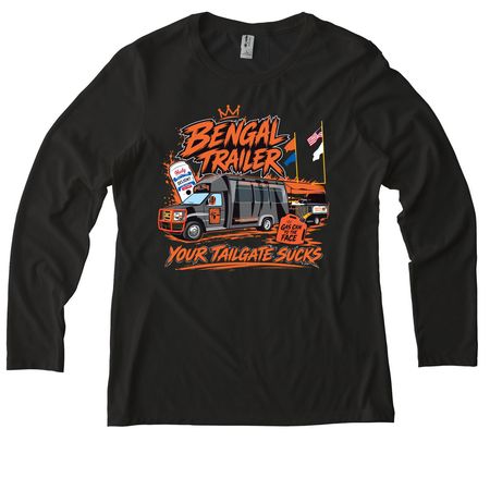 Women's Bengal Trailer T's and More, a Space Black Allmade Eco Triblend Women?s Long Sleeve Tee